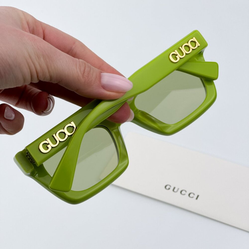 Gucci Women BRAND NEW Sunglasses Green Cat Eye GG1773S 006 - Picture 2 of 9